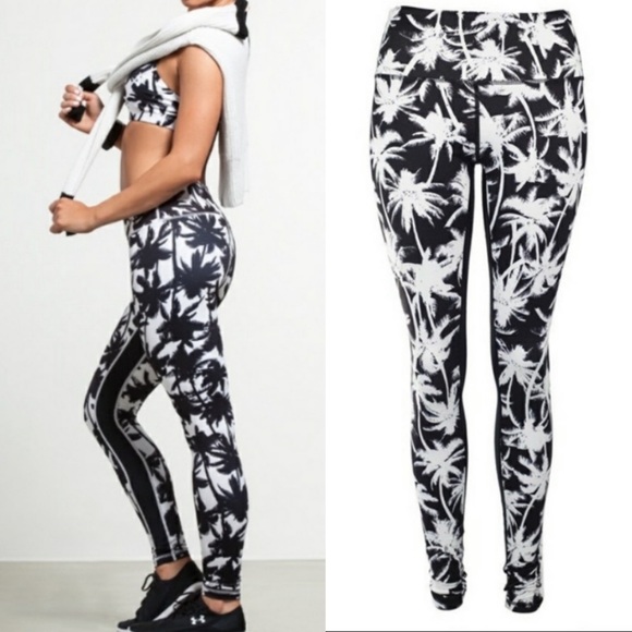 Carbon38 L’urv Palm Paradise Tropical Aloha Hawaiian High Rise Leggings - Picture 7 of 10